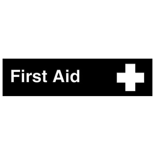 Accuform 12 in W x 3 in H, Engraved Plastic PSG614BK - main